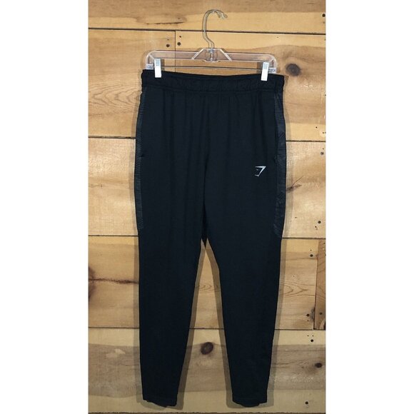 Gymshark Tapered Jogger Sweatpants Mens Size Medium Athletic Casual Black - Picture 1 of 10